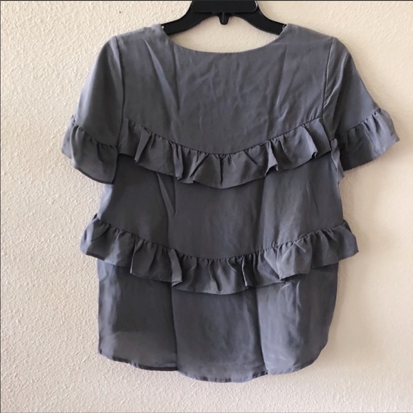Anthropology HD In Paris Ruffle Silk Blouse - Picture 8 of 8